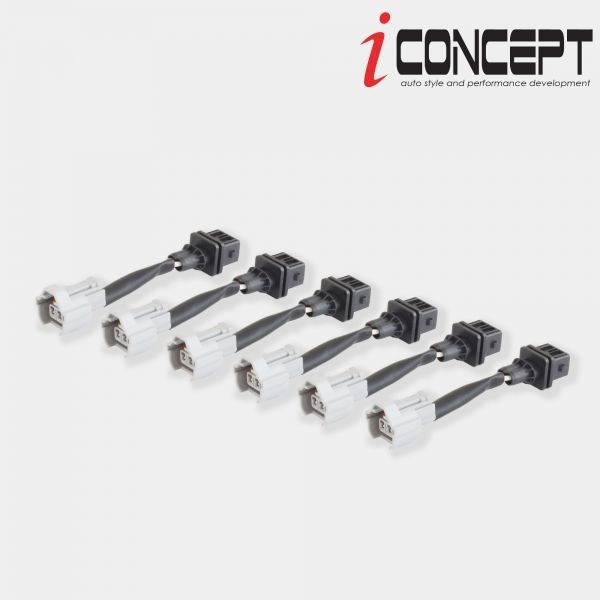 送料185円～ iConcept R35 VR38 インジェクター 流用 変換ハーネス 6本セット RB26DETT R32 BNR32 R33 BCNR33 R34 BNR34 WGNC34