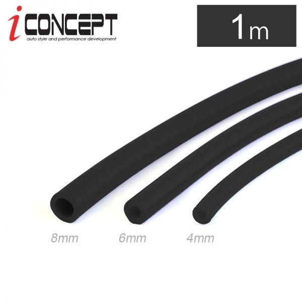 iConcept 耐熱シリコン バキュームホース 4mm ブラック